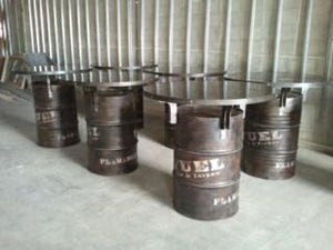#030 - 55 Gallon Drum Industrial Pub Table