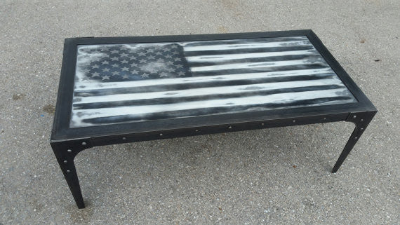 #051- The Patriot Industrial Style Coffee Table