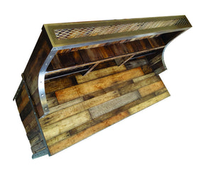 Industrial Reclaimed Wood Desk with Hutch - Top View