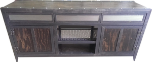 Industrial Console with Drawers front view