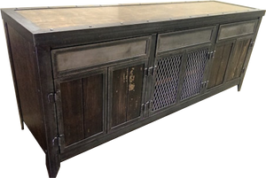 Media Console with Hidden Compartment front view