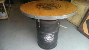 #030 - 55 Gallon Drum Industrial Pub Table
