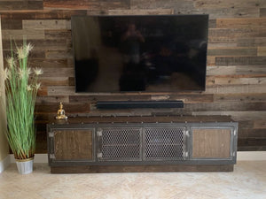 Modern Industrial Media Console front view