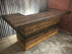 #203 - Rustic plank barn wood Good Times Bar's